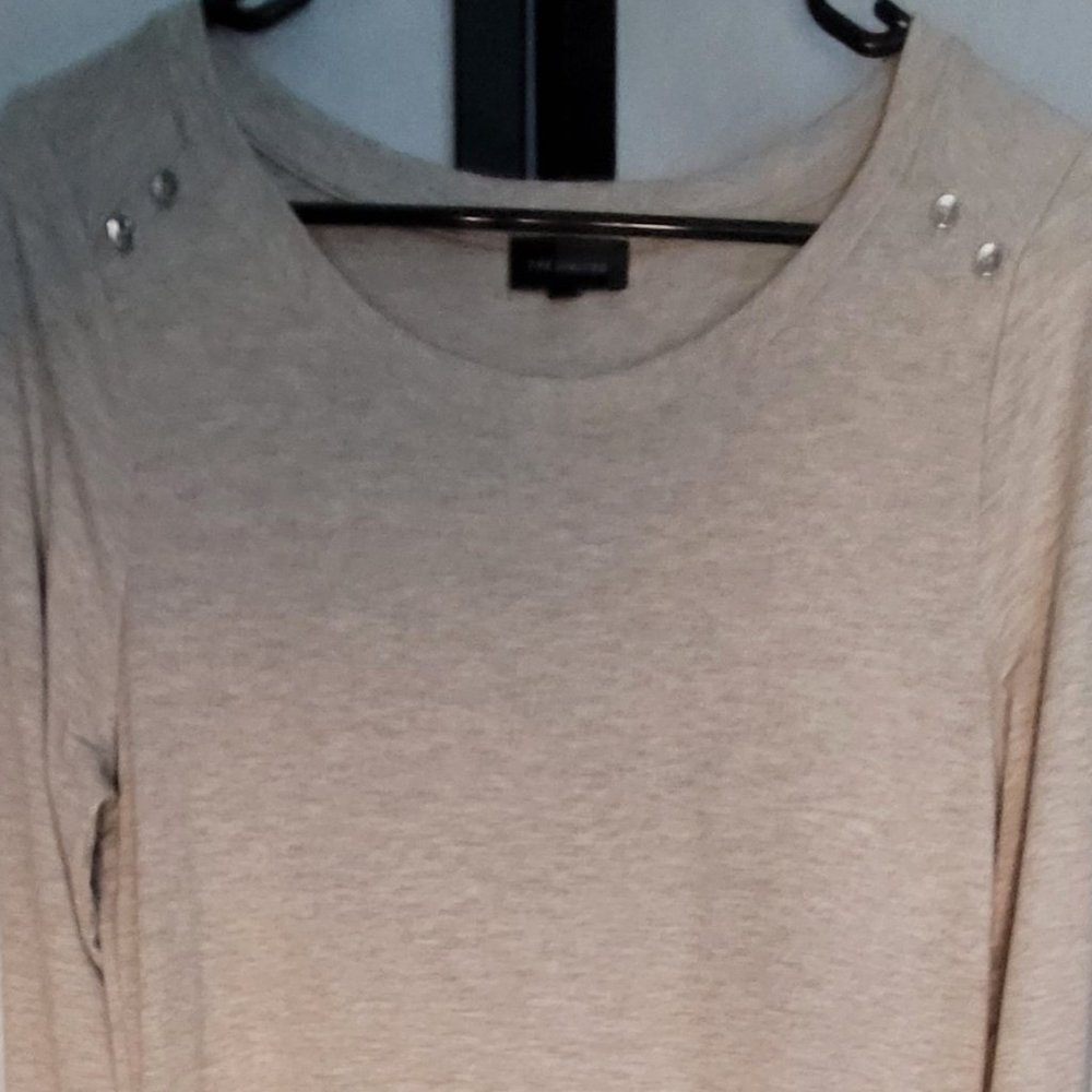 The Limited Midi High Low Smokey Taupe Dress